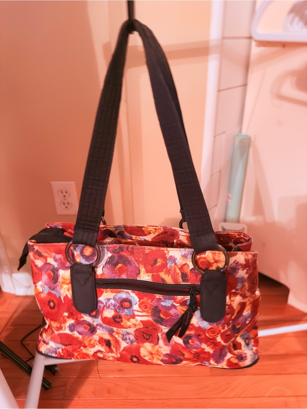 Donna Sharp Watercolor Floral Cotton Shoulder Bag Multicolor